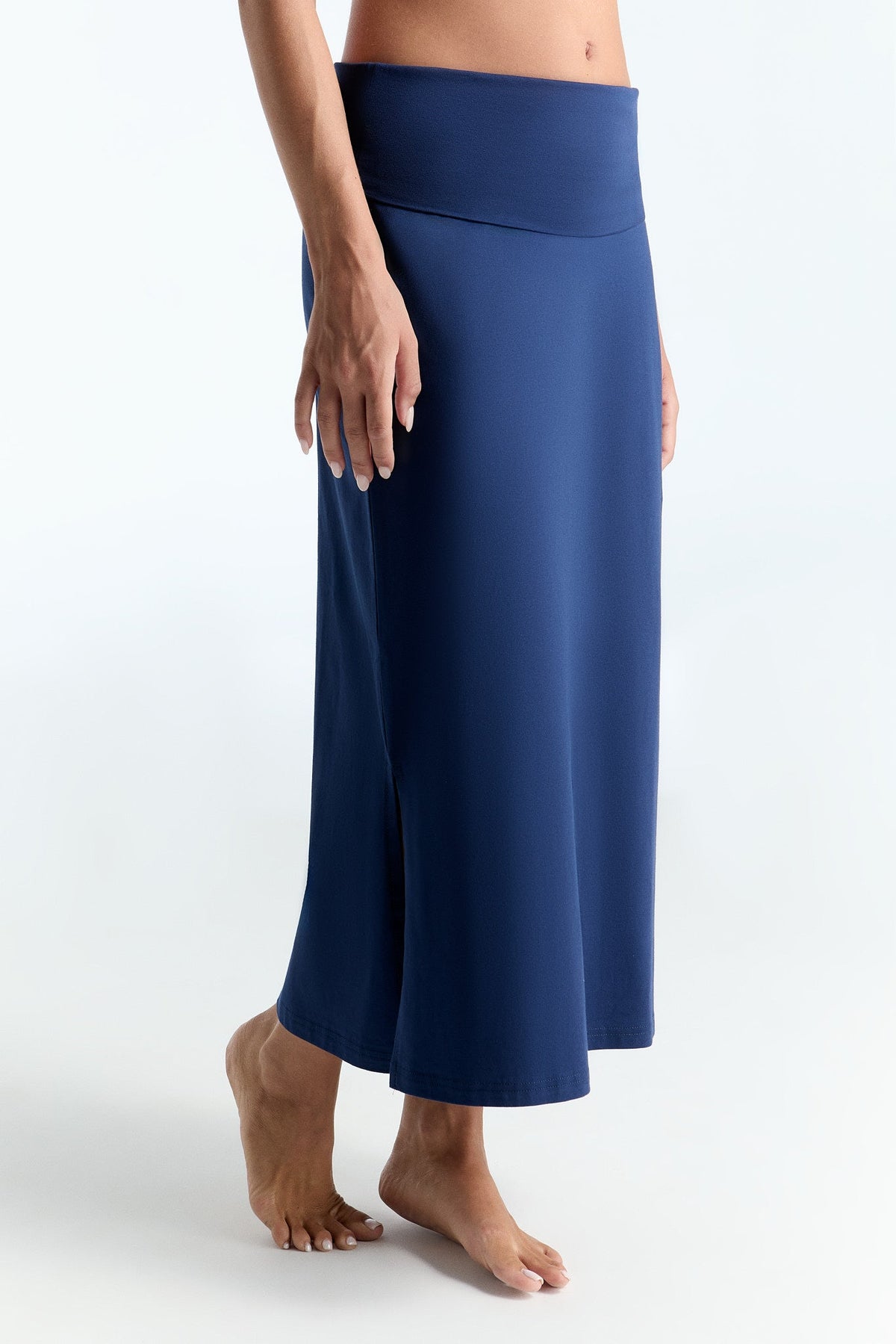 Women's Maxi Skirt, Admiral Blue — Leela Cotton, view 2