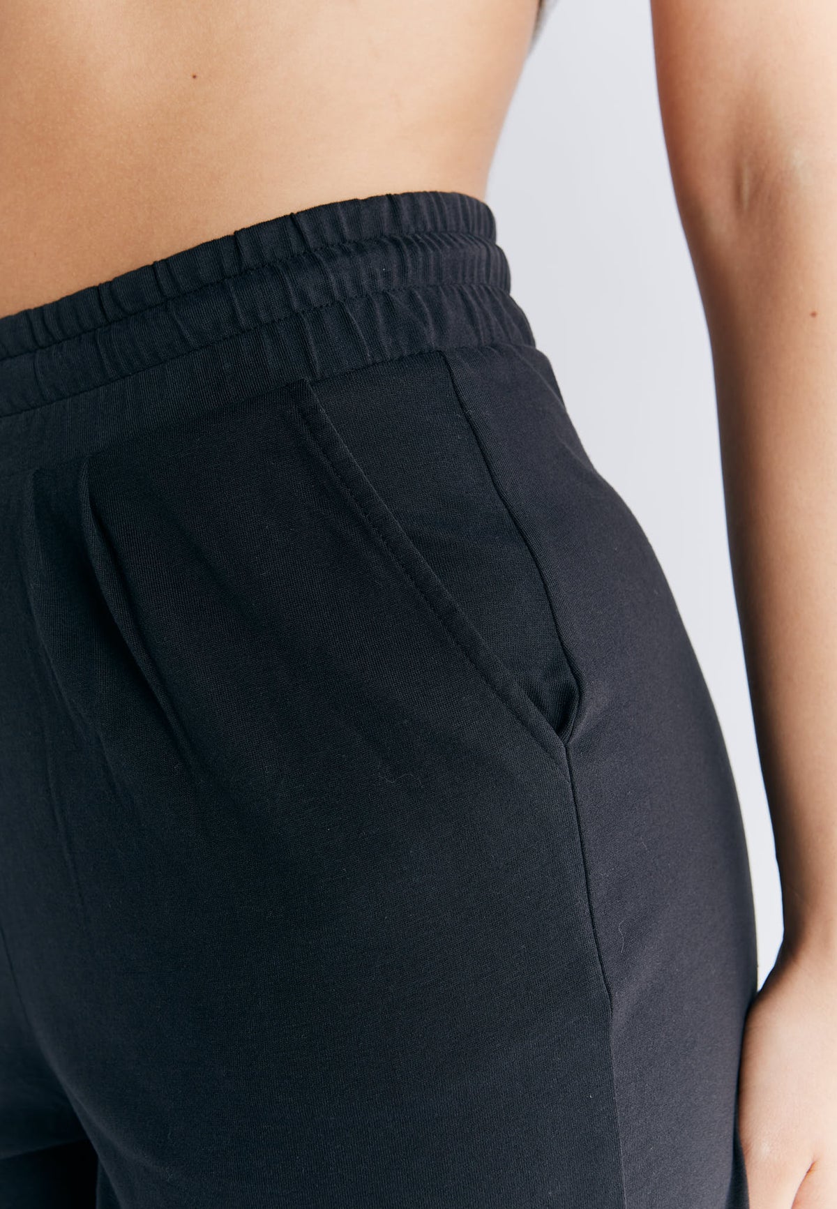 Women's Pyjamas-Shorts, Black — Leela Cotton, view 4