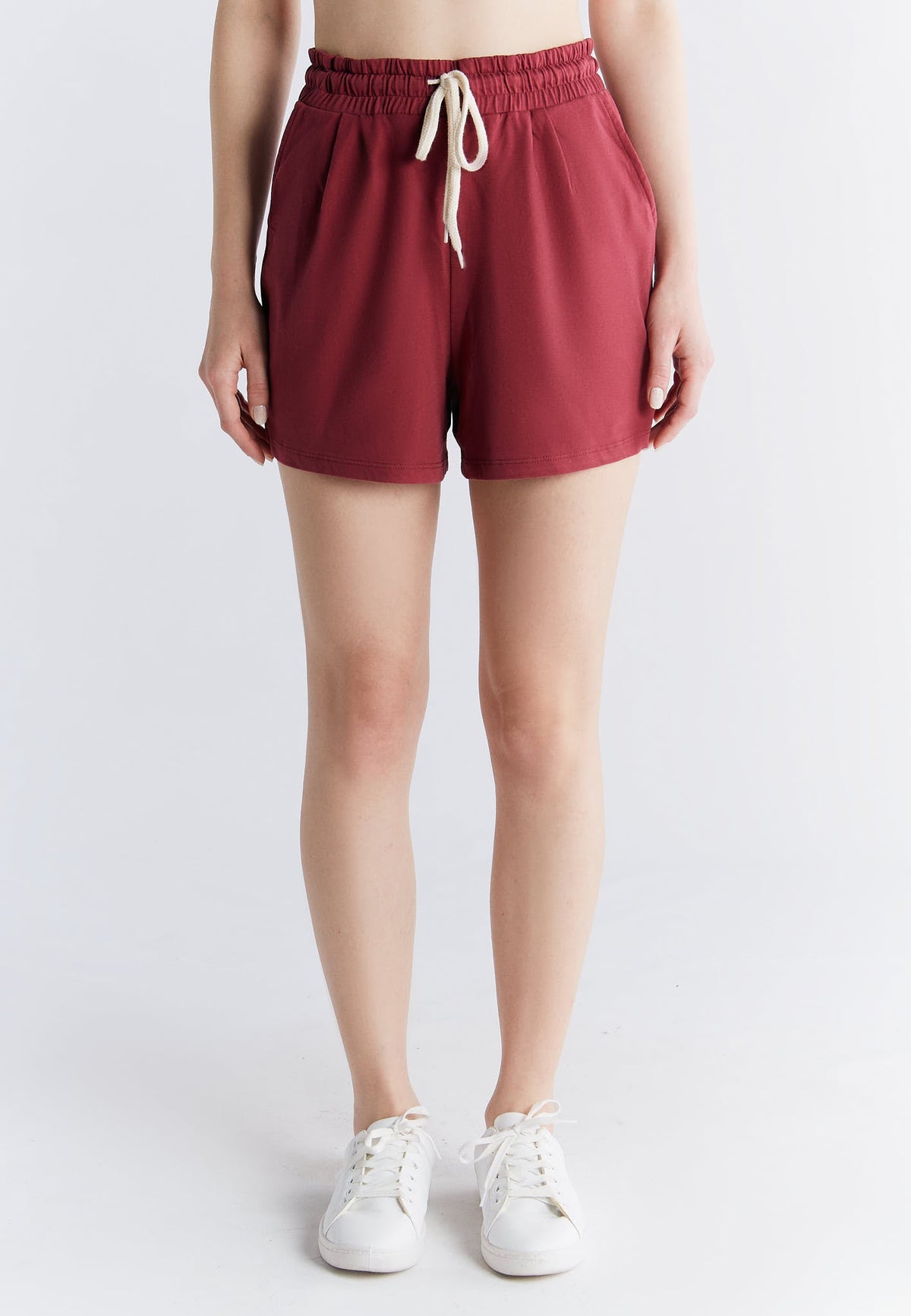Women's's Pyjamas-Shorts, Rose Red — Leela Cotton