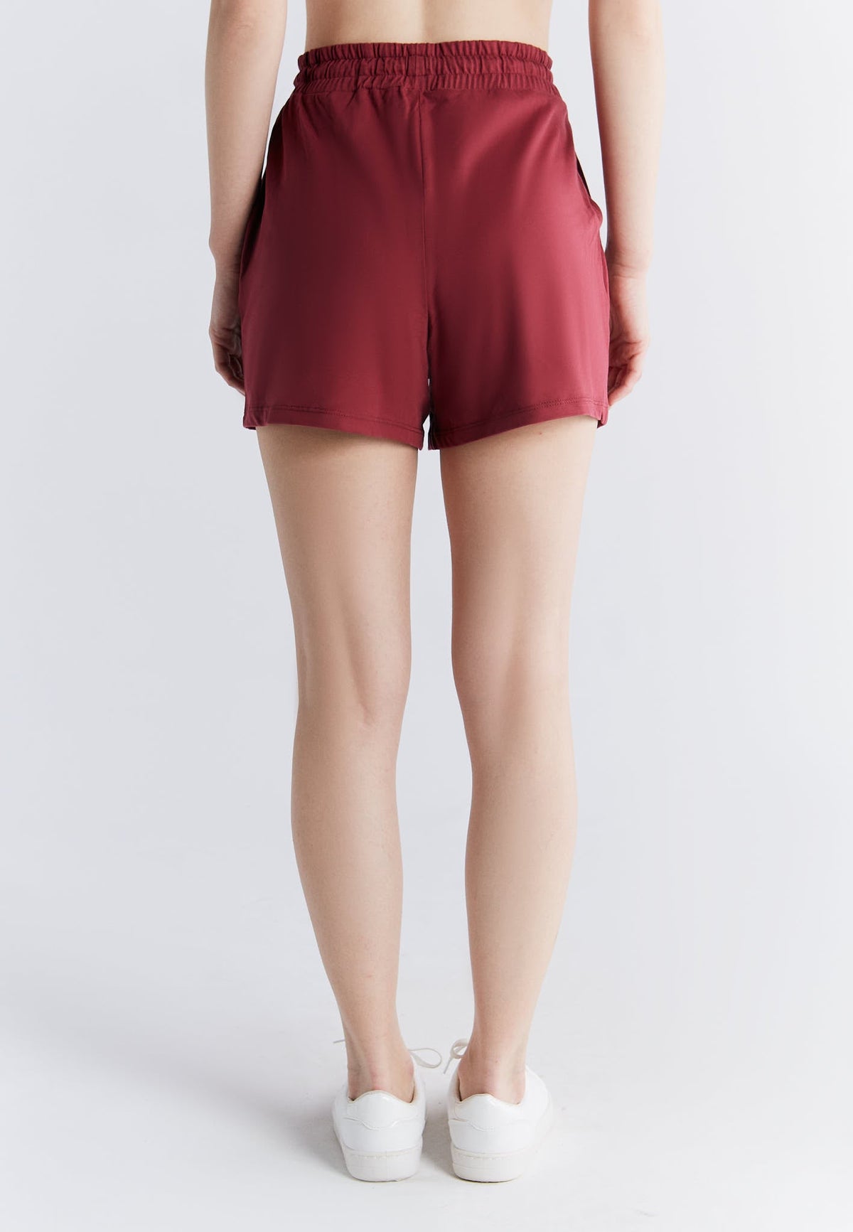 Women's's Pyjamas-Shorts, Rose Red — Leela Cotton, view 2
