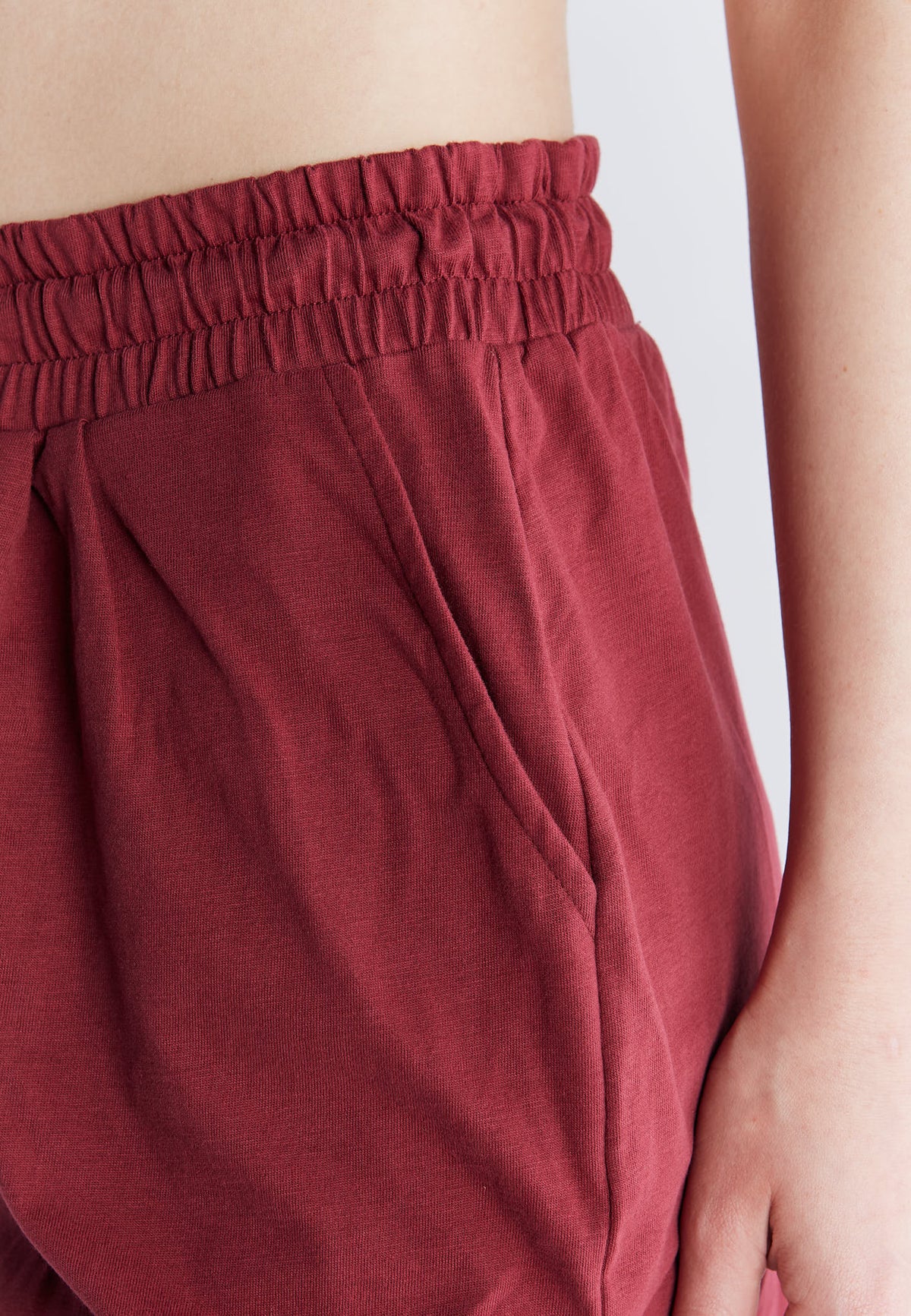 Women's's Pyjamas-Shorts, Rose Red — Leela Cotton, view 5