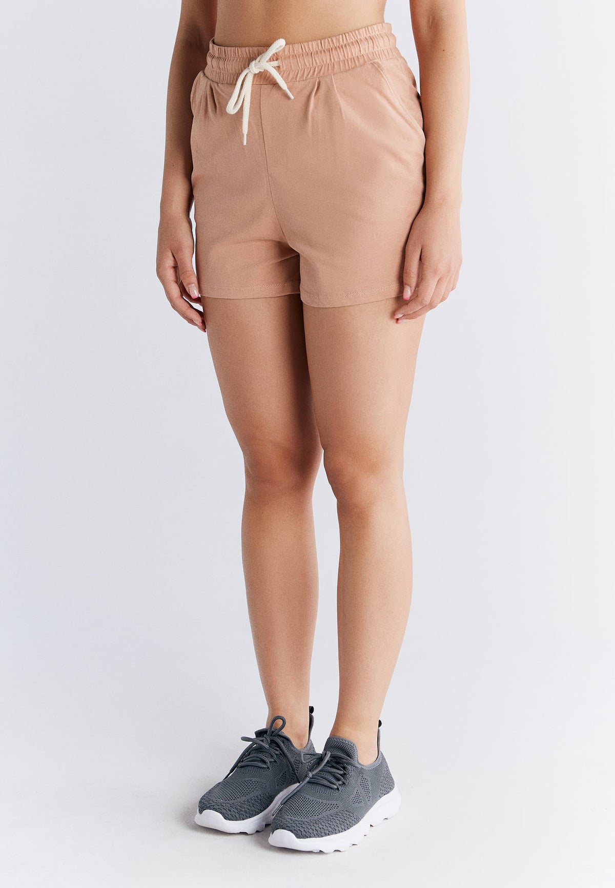 Women's Pyjamas-Shorts, Café Crema — Leela Cotton, view 3
