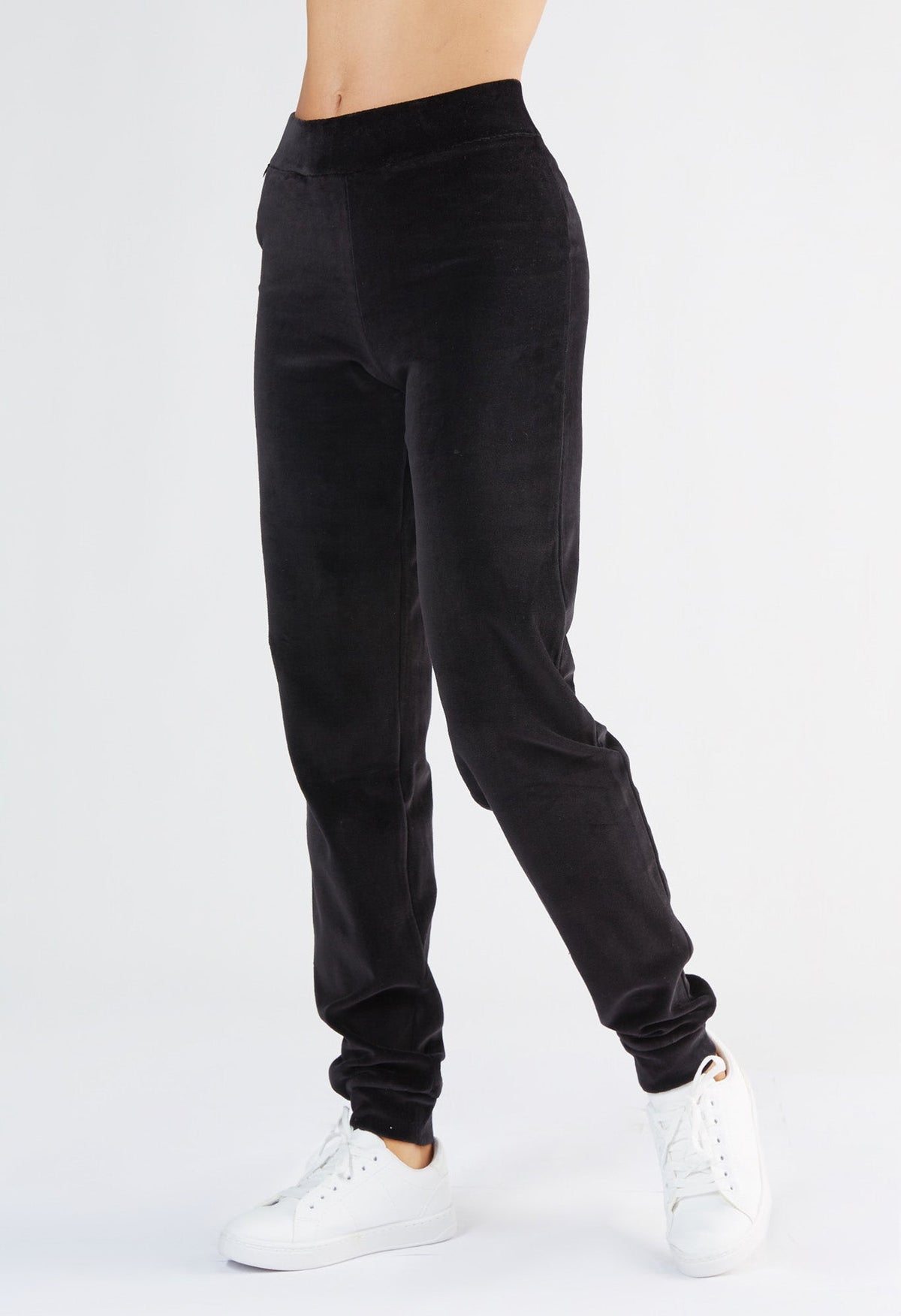 Women's Velour Trousers, Black