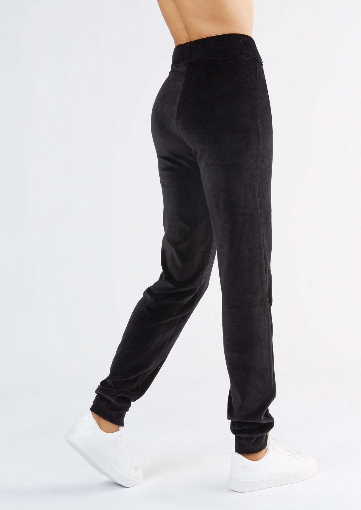 Women's Velour Trousers, Black