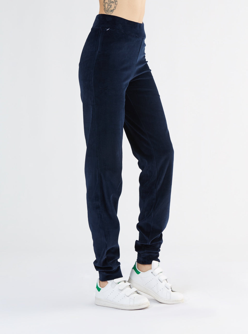 Women's Velour Trousers, Midnight Blue