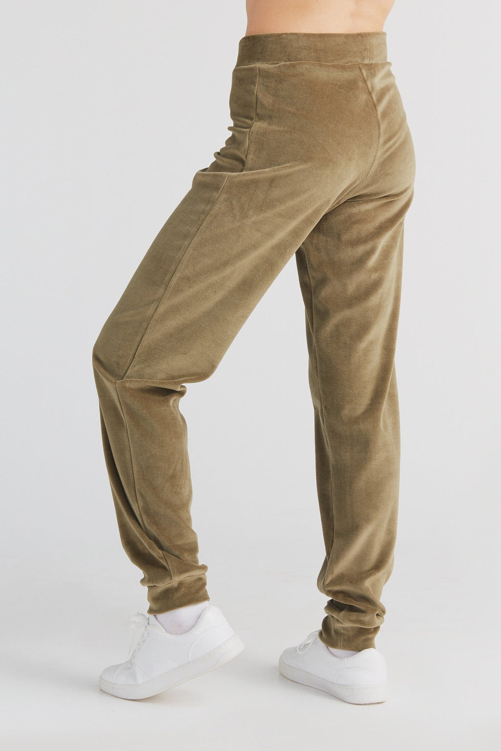 Women's Velour Trousers, Olive