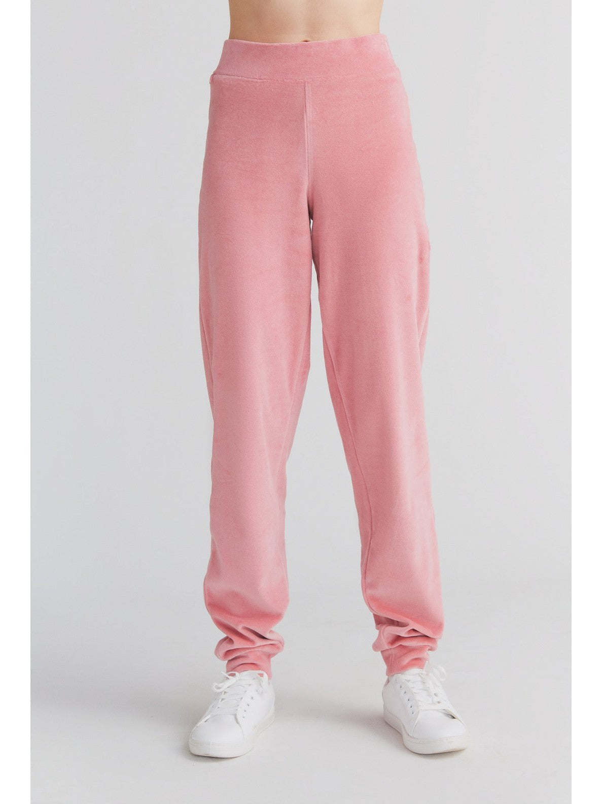 Women's Velour Trousers, Dusty Pink — Leela Cotton