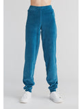 Women's Velour Trousers, Danube Blue