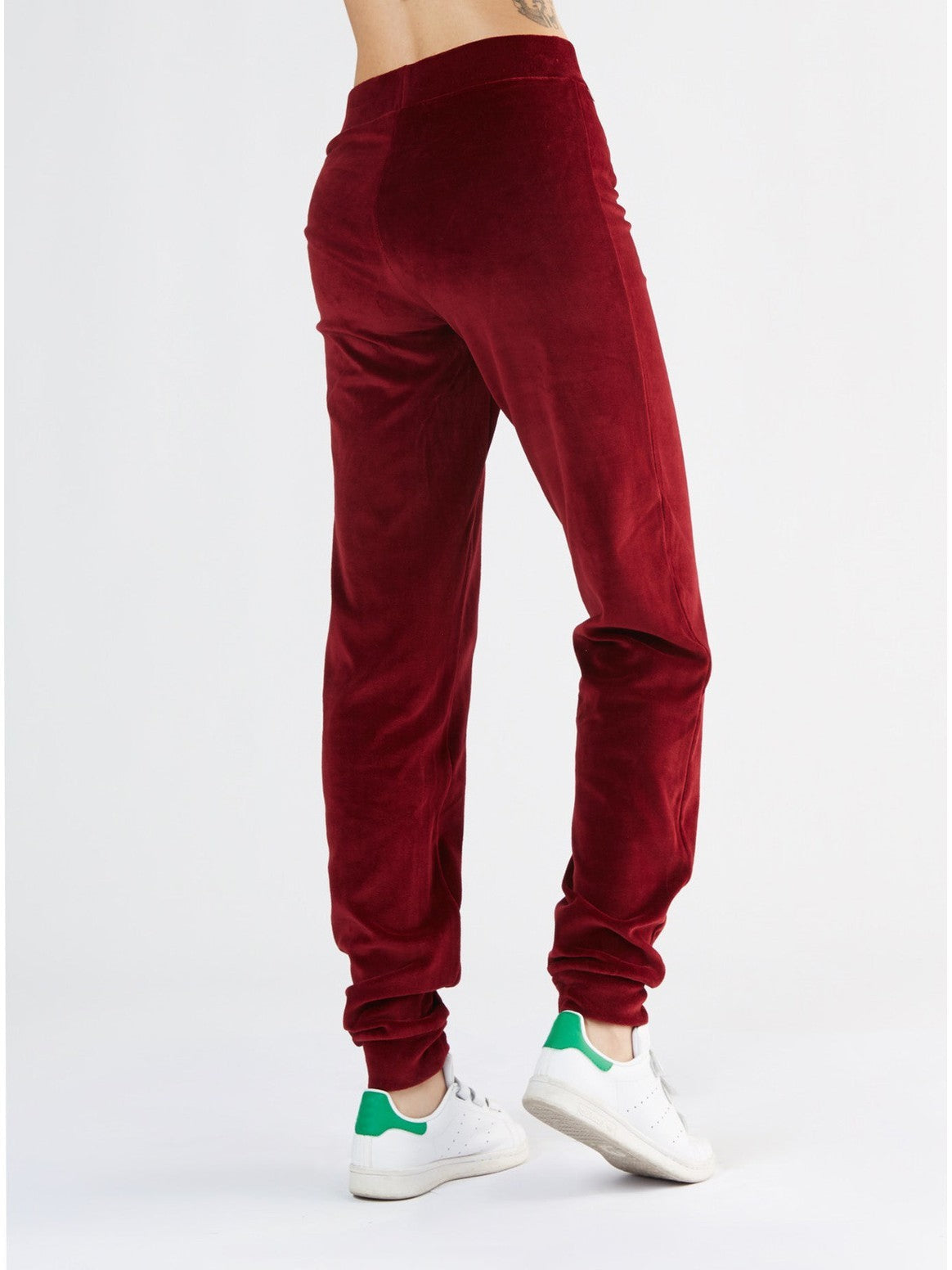 Women's Velour Trousers, Bordeaux