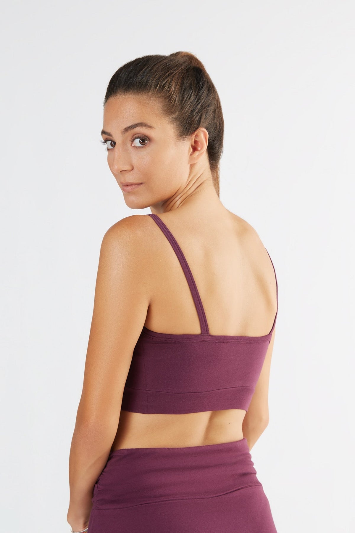 Women's Bustier, Aubergine 3-Pack — Albero Natur, view 3
