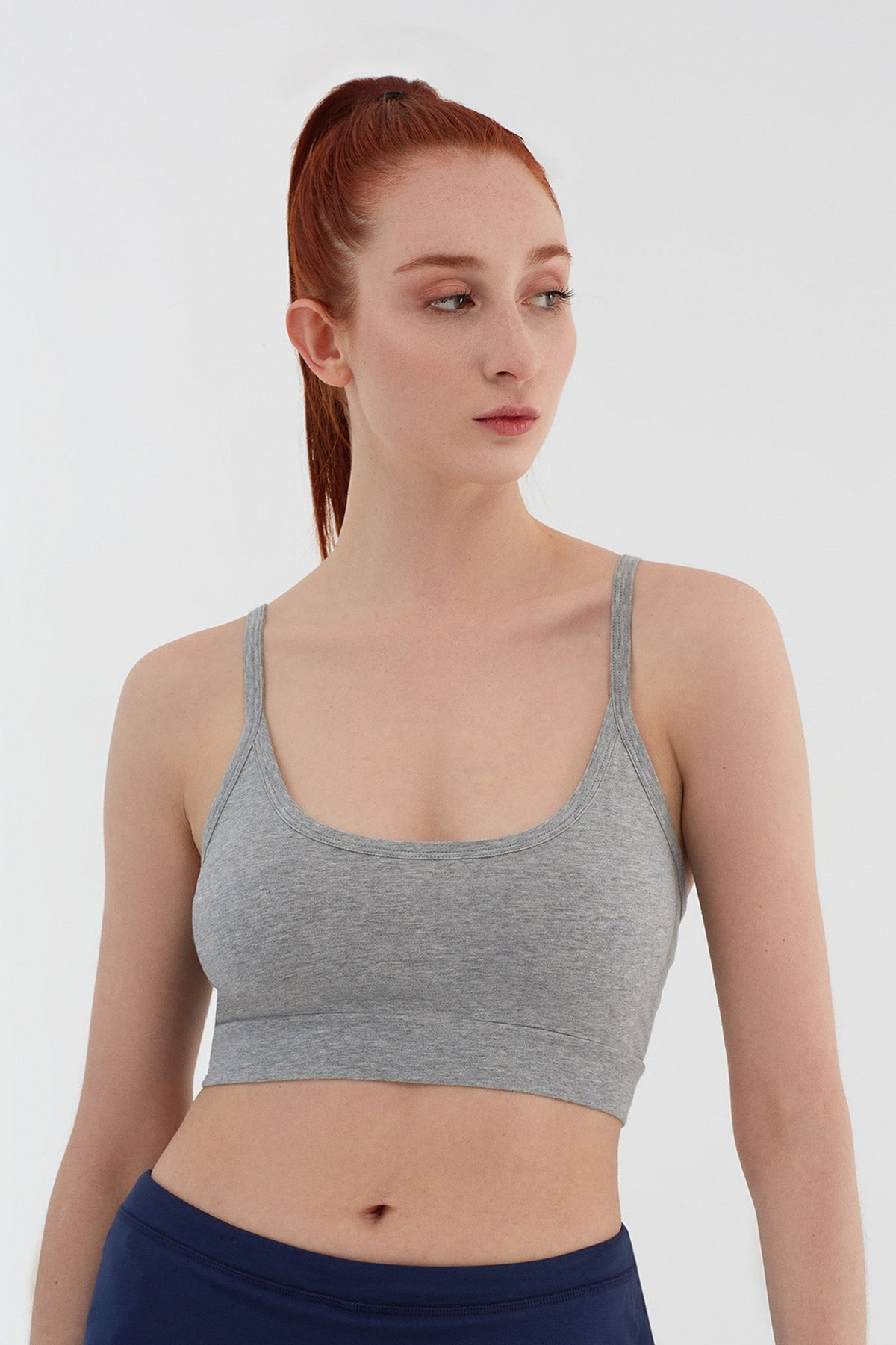 Women's Bustier, Grey-Melange 3-Pack — Albero Natur, view 3