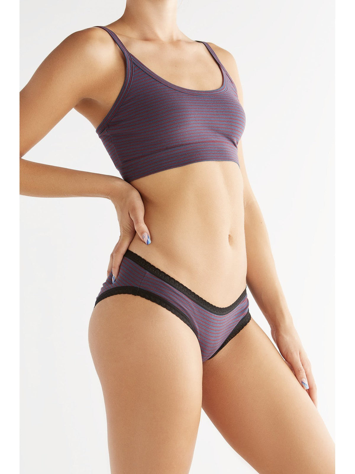 Women's Bustier, Indigo - Red 3-Pack