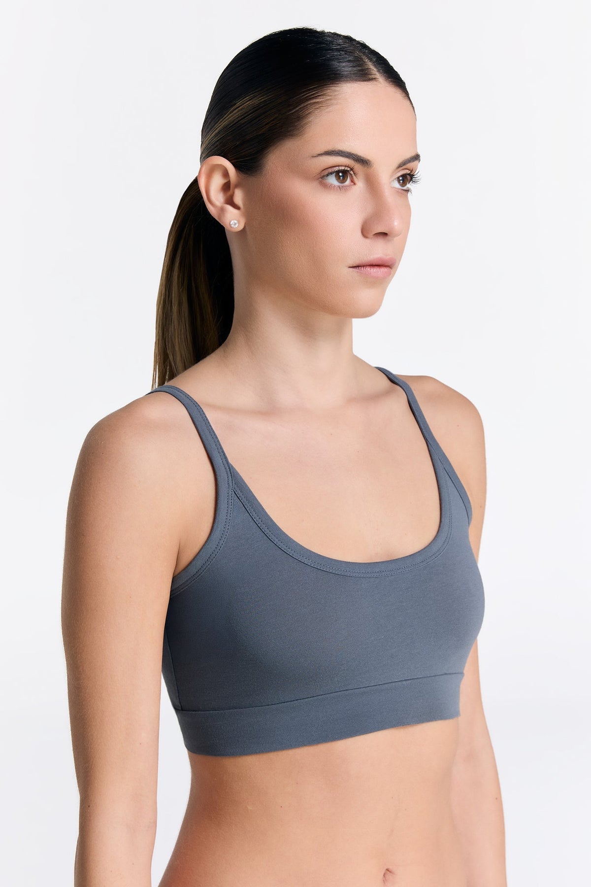 Women's Bustier, Dark Slate 3-Pack — Albero Natur, view 3
