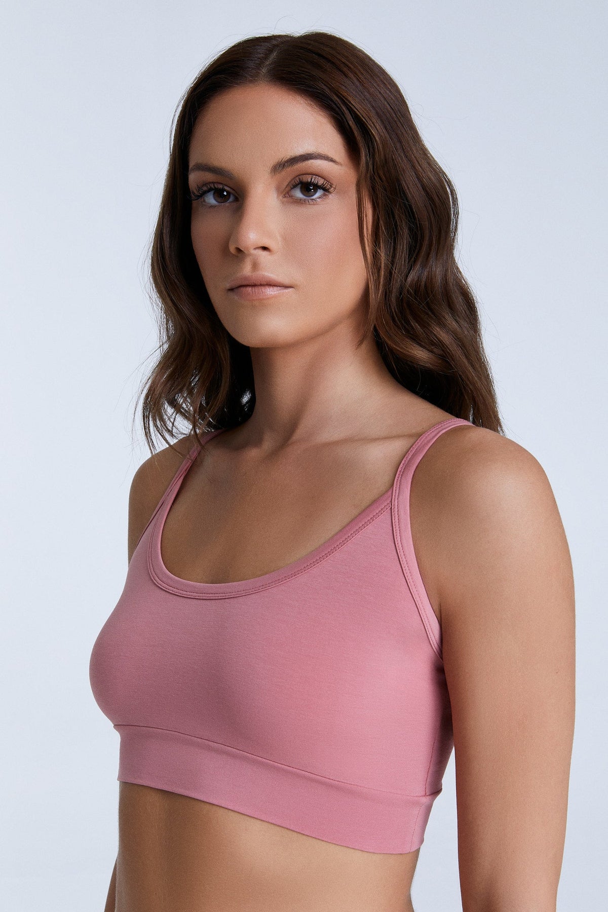 Women's Bustier, Pastel Pink — Albero Natur, view 2