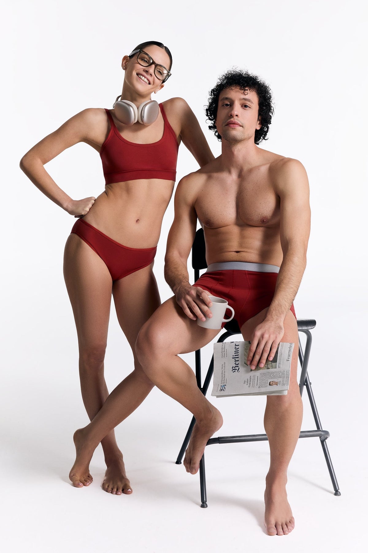 Women's Bustier, Red Ochre 3-Pack