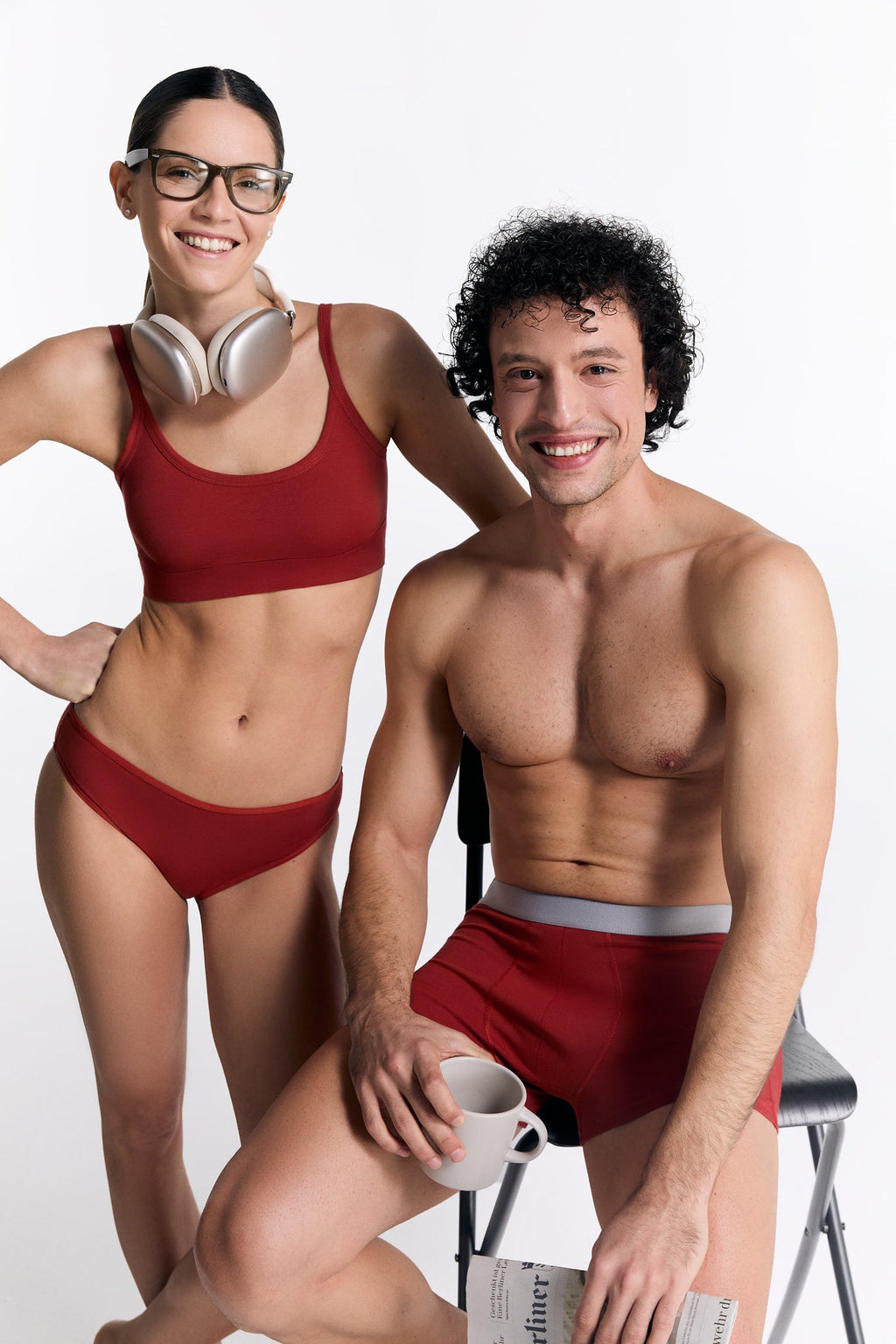 Women's Bustier, Red Ochre 3-Pack
