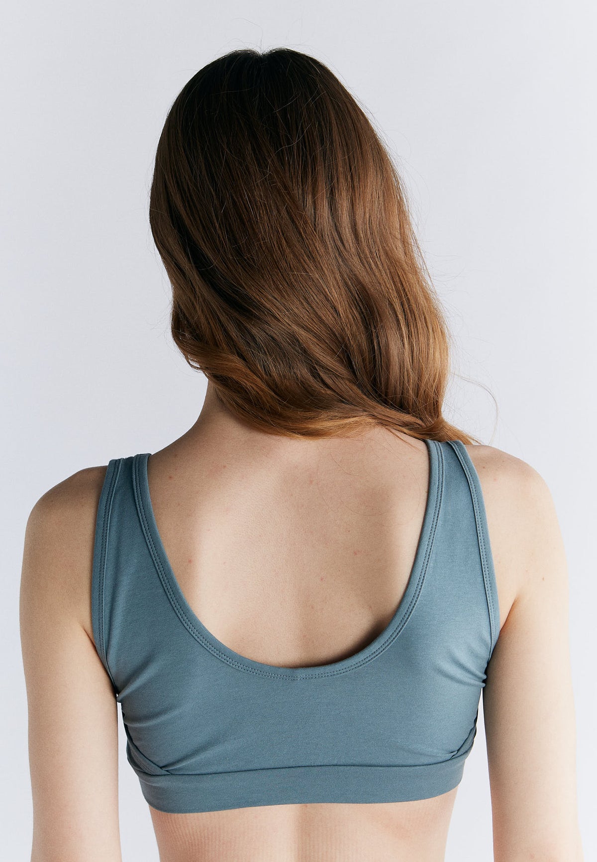 Women's Envelope Bustier, Gobelin Blue — Albero Natur, view 2