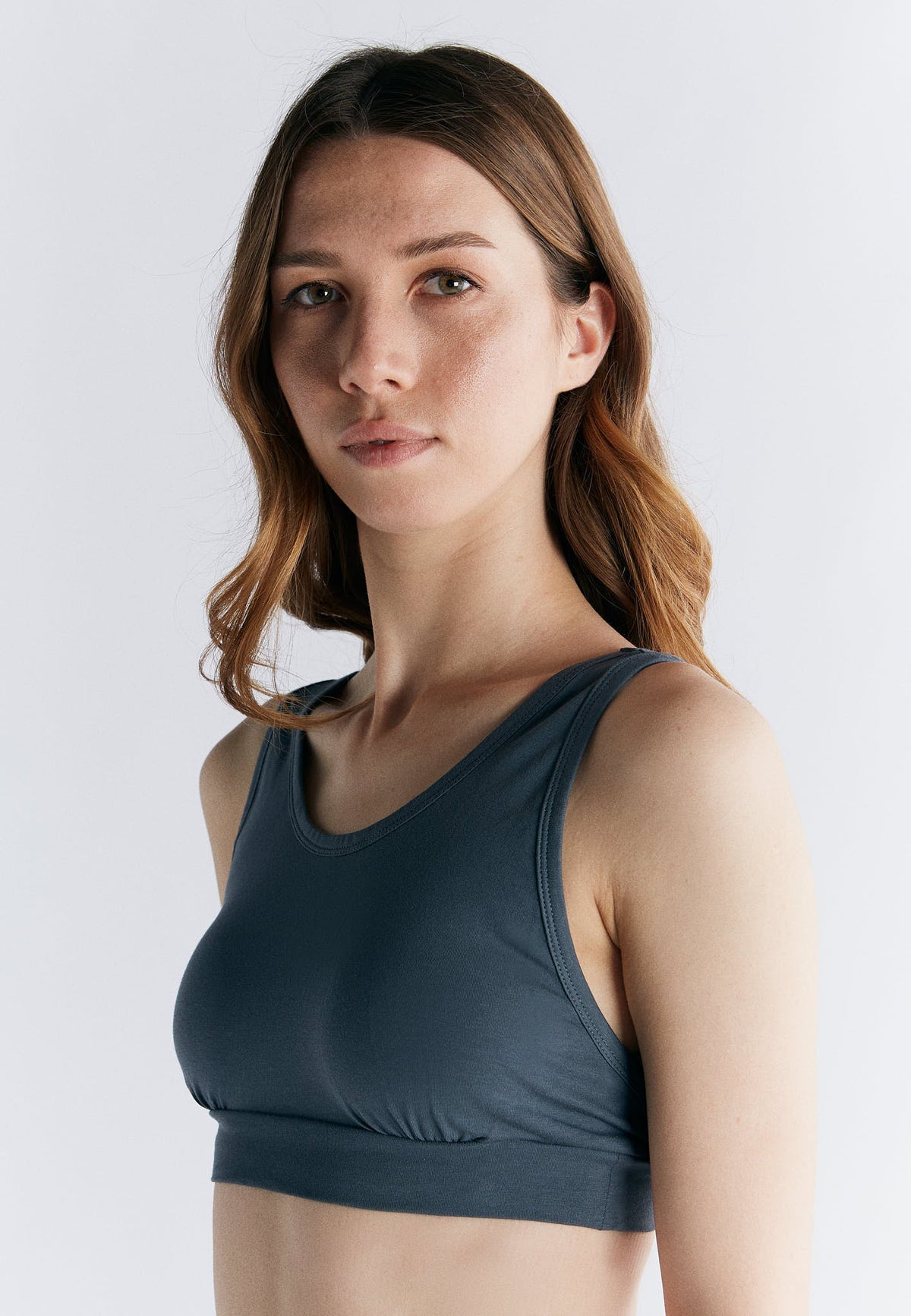 Women's Envelope Bustier, Dark Slate — Albero Natur, view 3