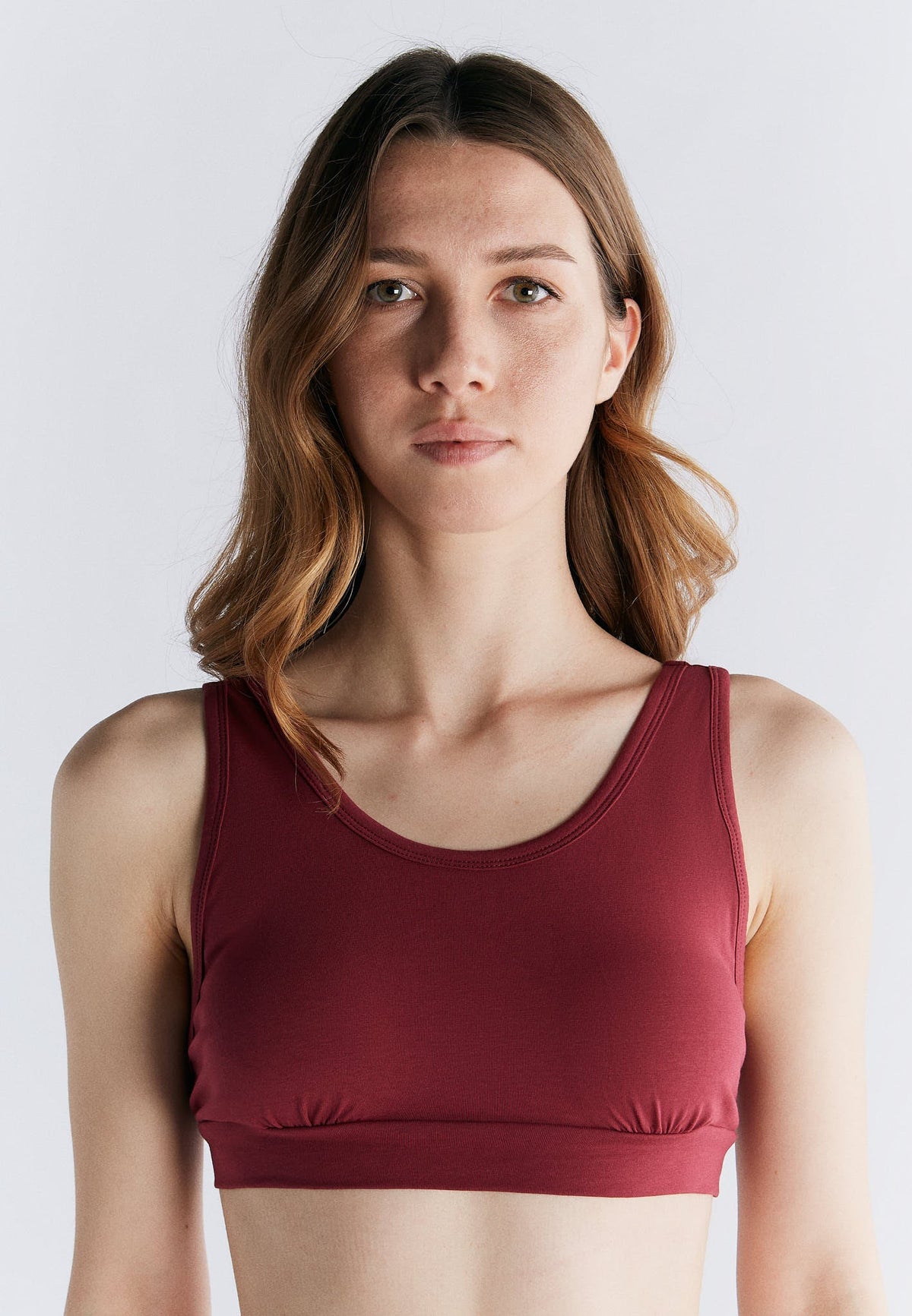 Women's Envelope Bustier, Rose Red — Albero Natur