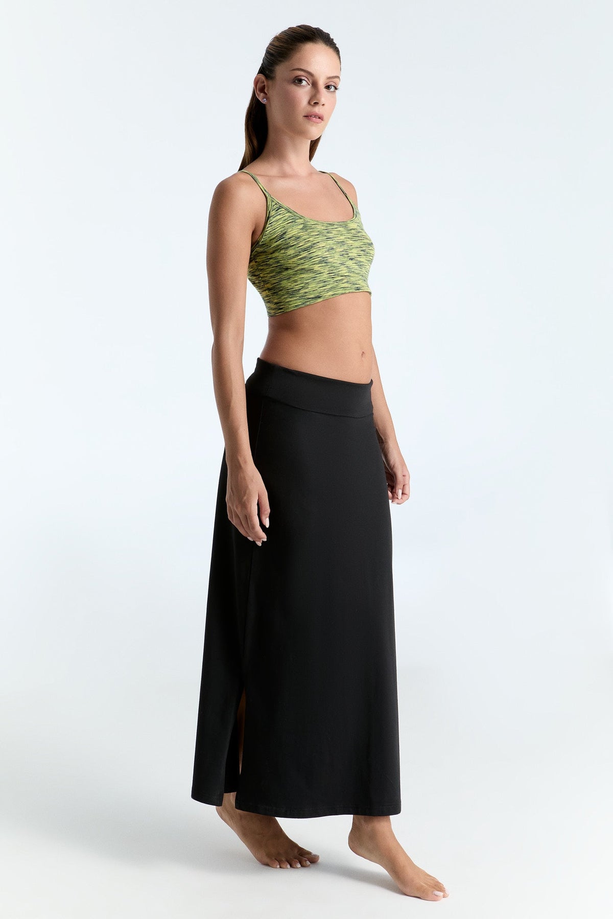 Women's Maxi Skirt, Black — Leela Cotton, view 5