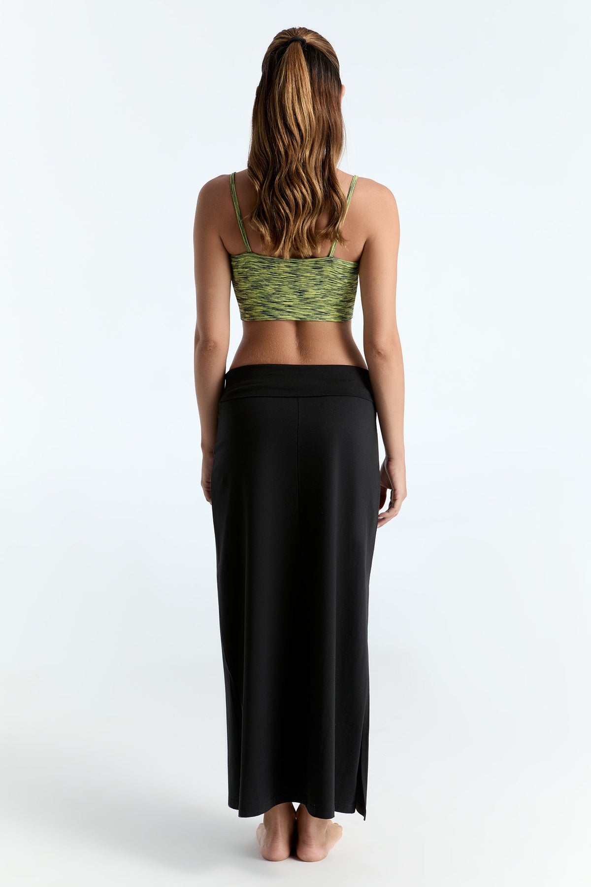 Women's Maxi Skirt, Black — Leela Cotton, view 6