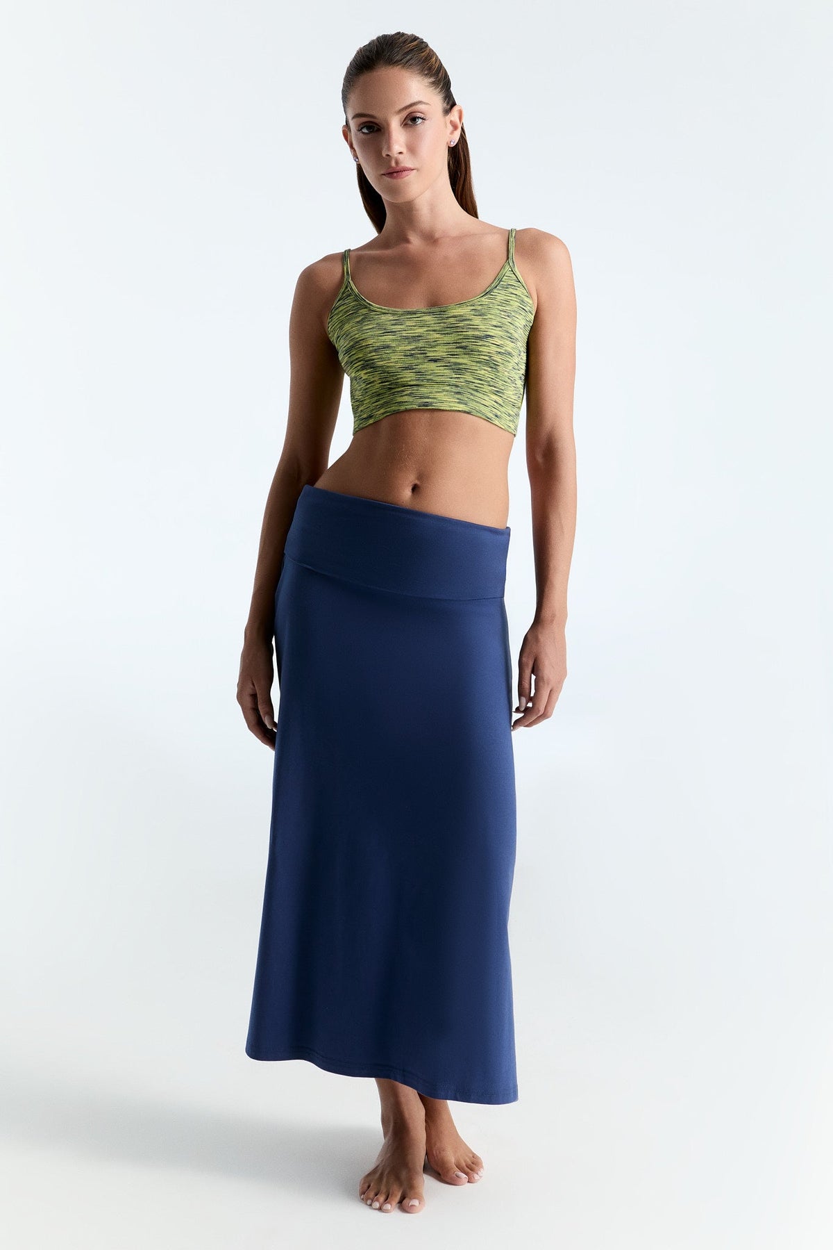 Women's Maxi Skirt, Admiral Blue — Leela Cotton, view 4