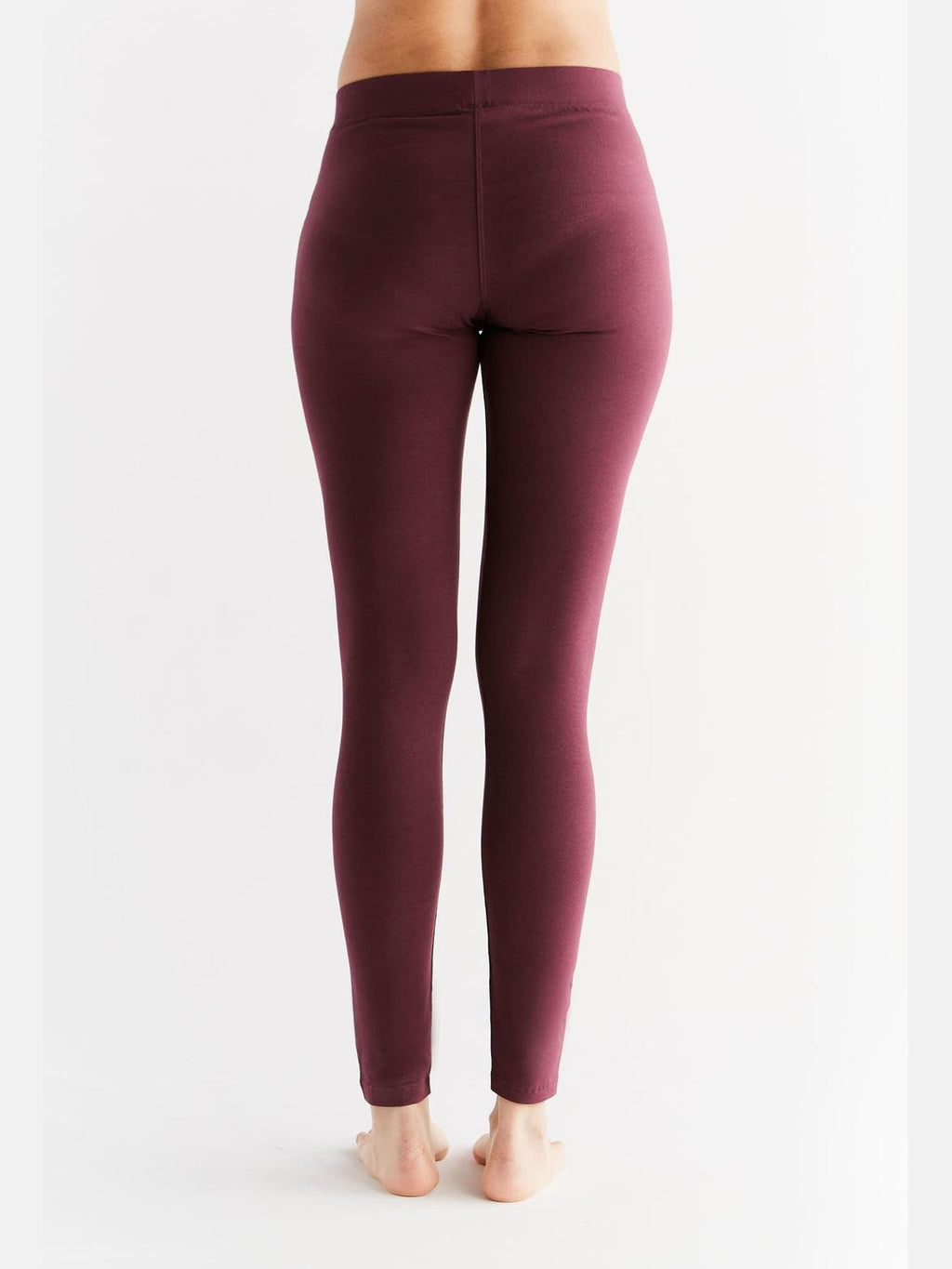 Women's Leggings Cotton Jersey, Aubergine