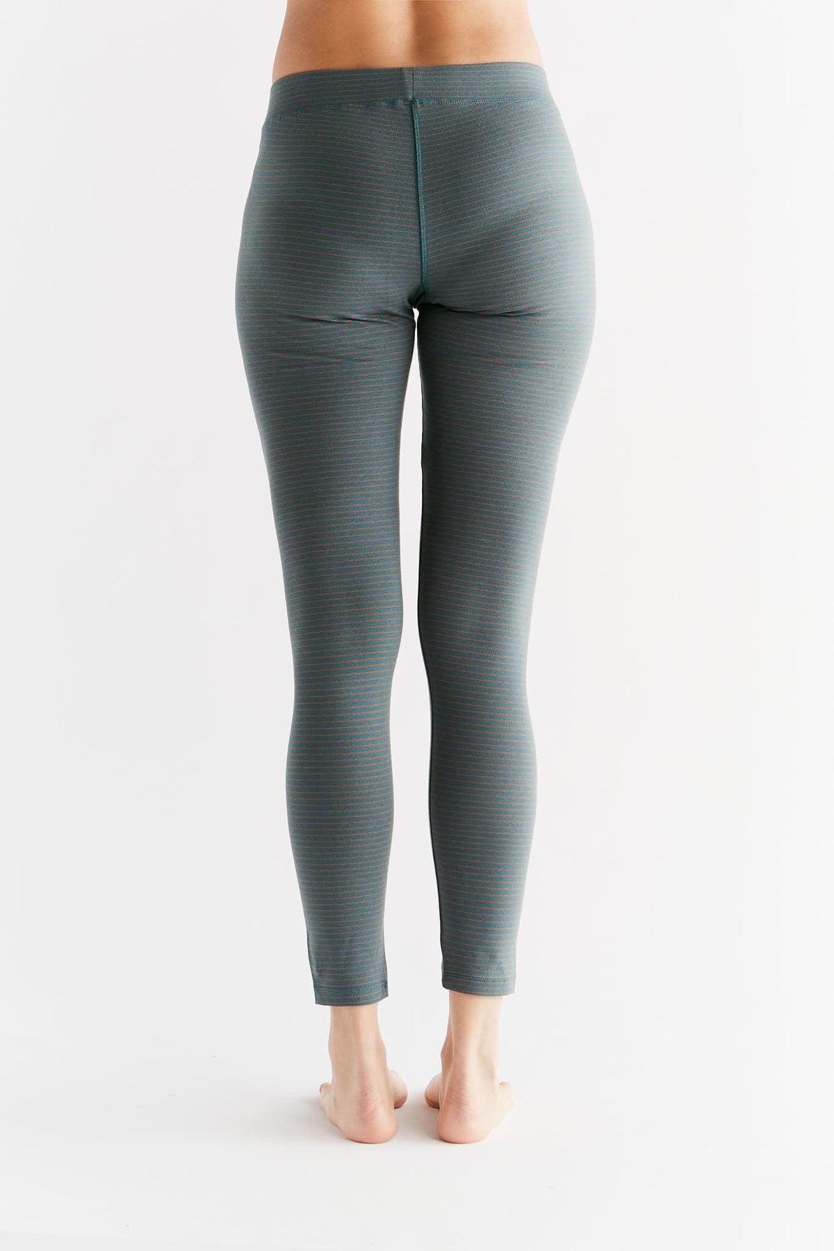Women's Leggings Cotton Jersey, Fir / Tabasco — Leela Cotton, view 4