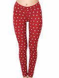 Women's Leggings Cotton Jersey, Dark Red