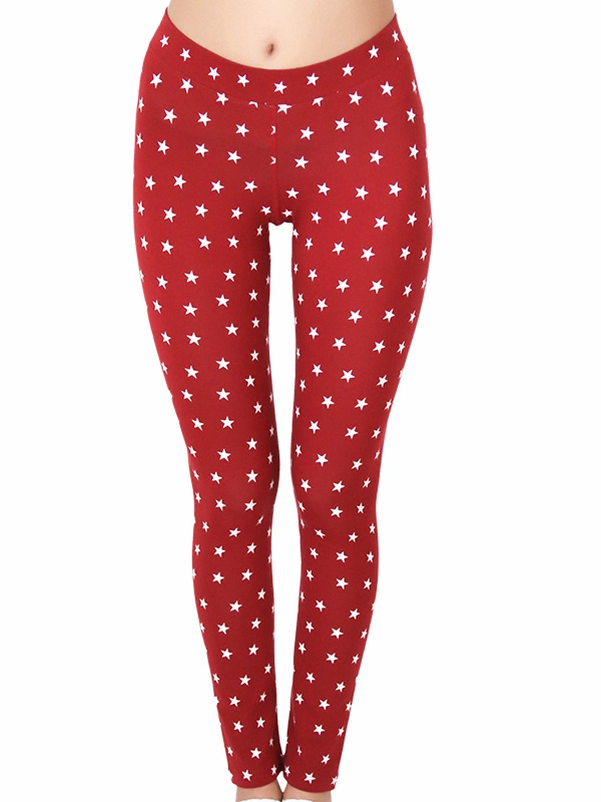 Women's Leggings Cotton Jersey, Dark Red