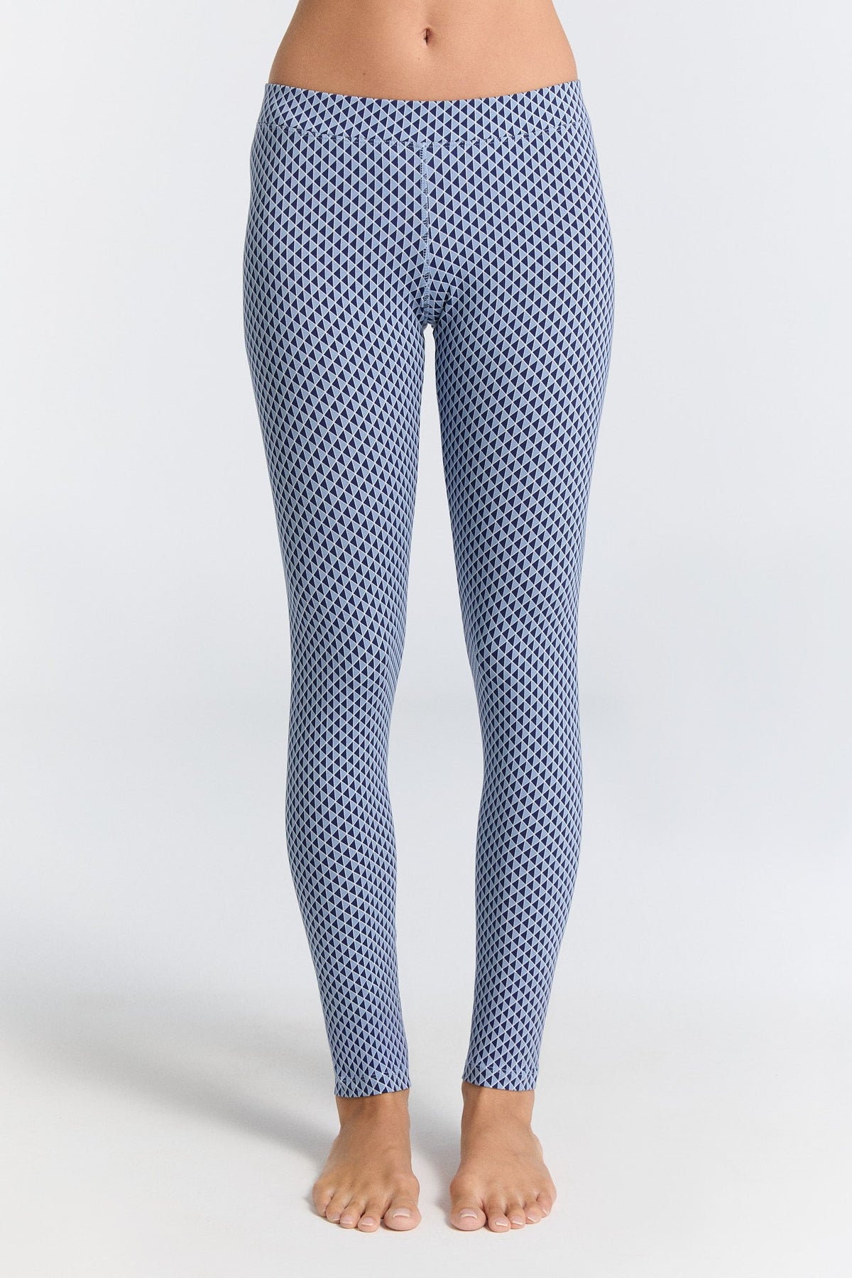 Women's Leggings Cotton Jersey Geo Wave — Leela Cotton