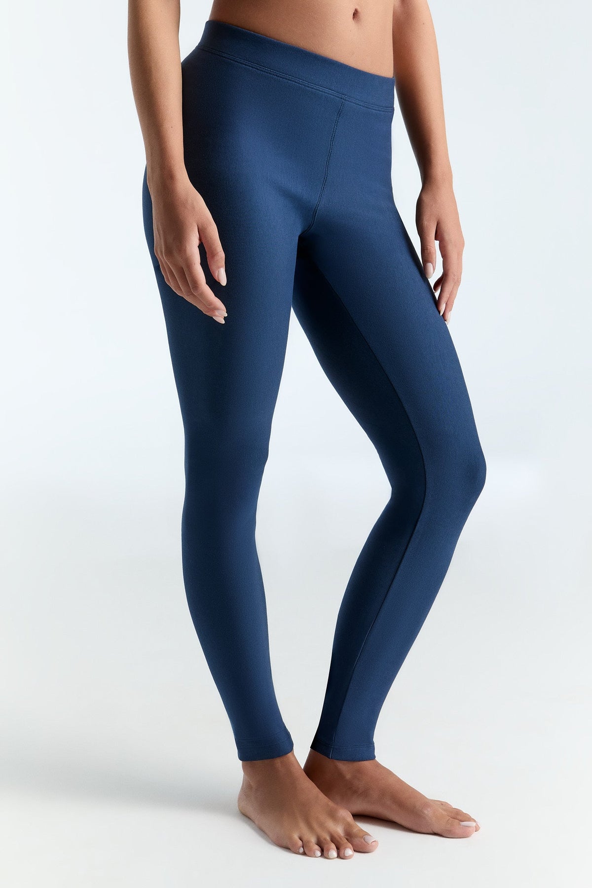 Women's Warm Leggings, Indigo — Leela Cotton