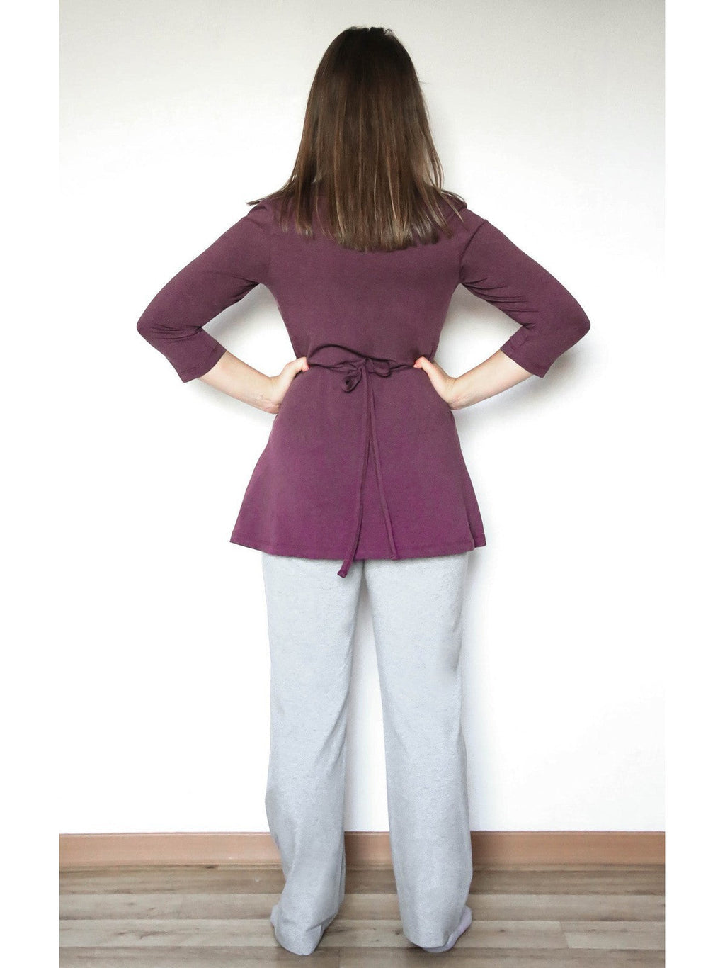 Women's Nursing Tunic, Aubergine