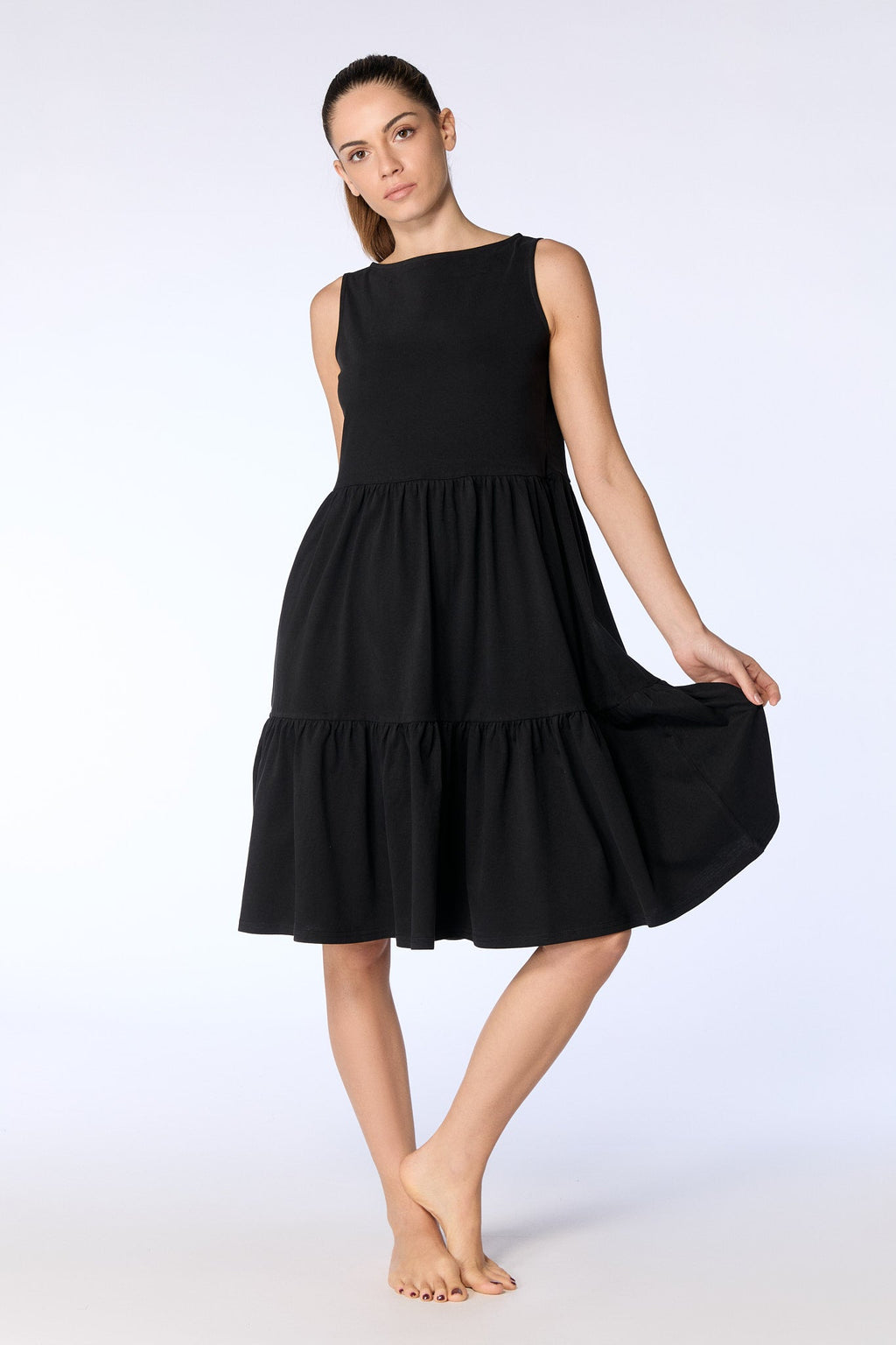 Ruffle Dress, Black