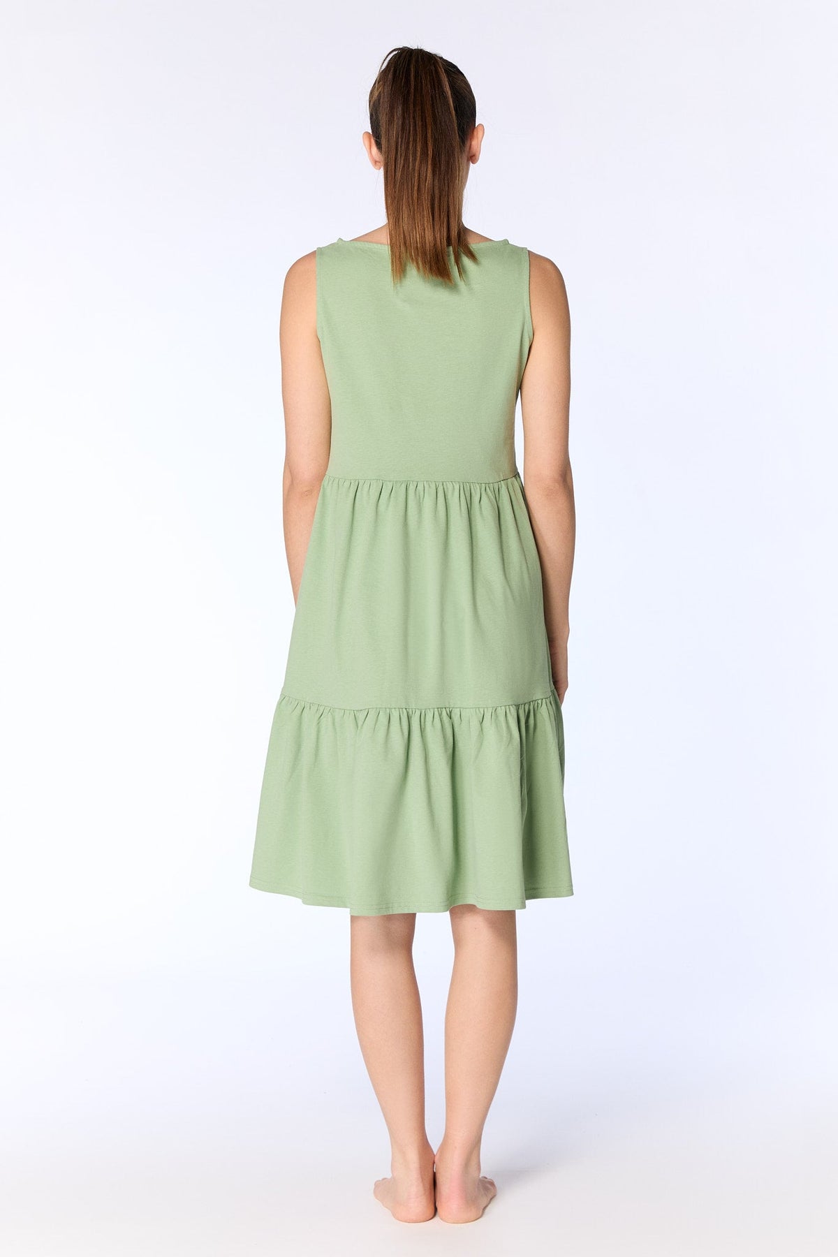 Ruffle Dress, Basil
