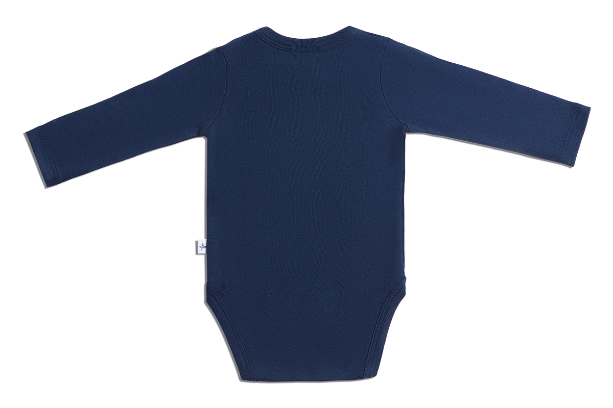 Baby Long Sleeve Bodysuit, Indigo