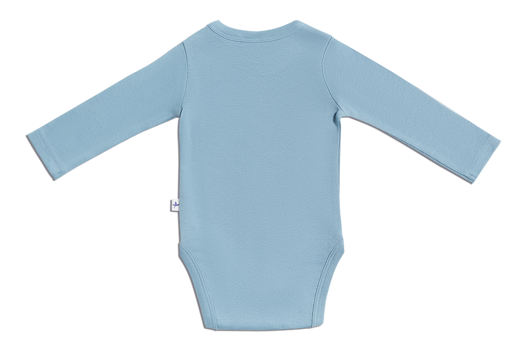 Baby Long Sleeve Bodysuit, Dove Blue