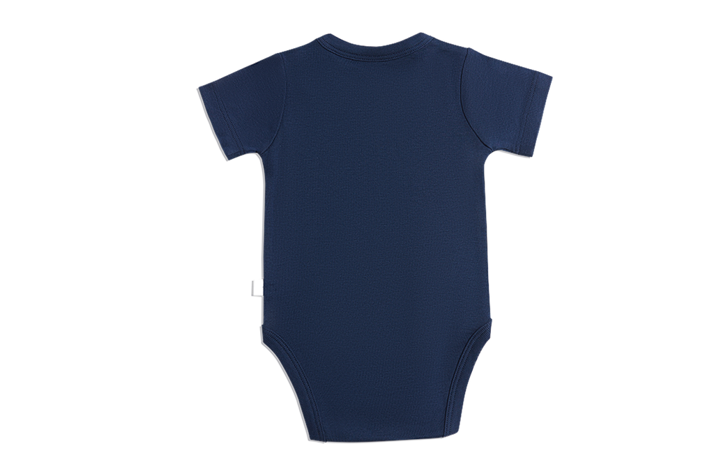 Baby Short Sleeve Bodysuit, Indigo