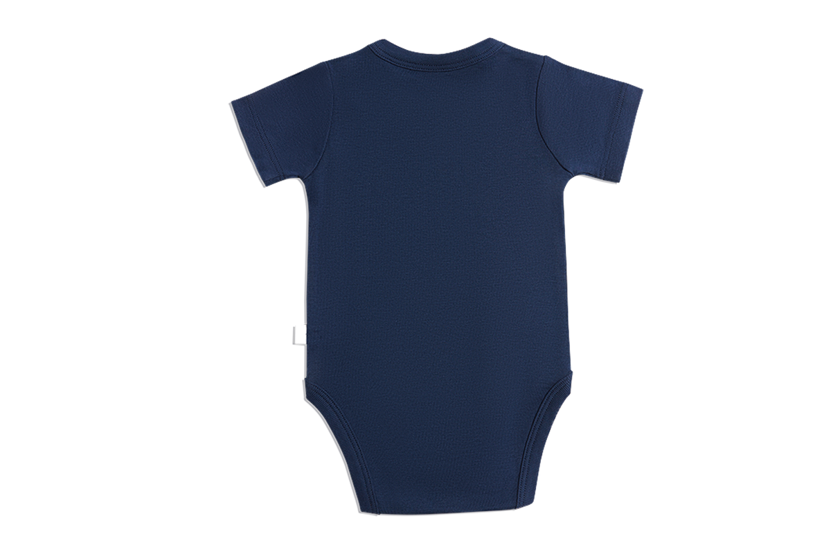 Baby Short Sleeve Bodysuit, Indigo