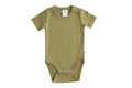 Baby Short Sleeve Bodysuit, Olive Green