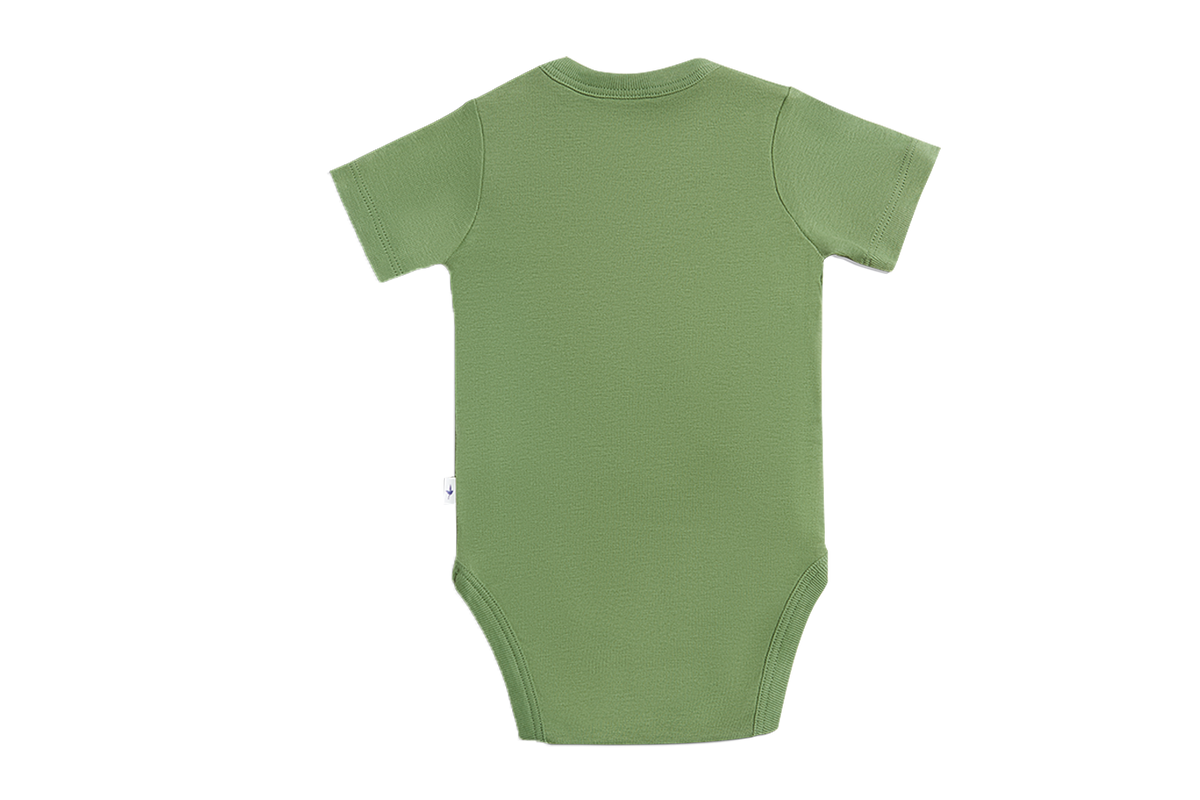 Baby Short Sleeve Bodysuit, Forest Green
