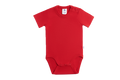 Baby Short Sleeve Bodysuit, Brick Red