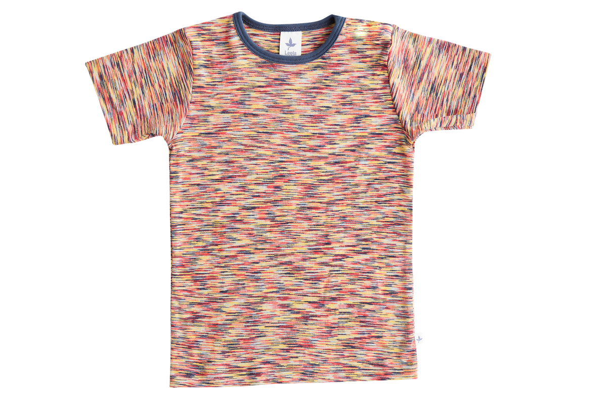 Baby Basic Short Sleeve Top, Sea — Leela Cotton, view 2