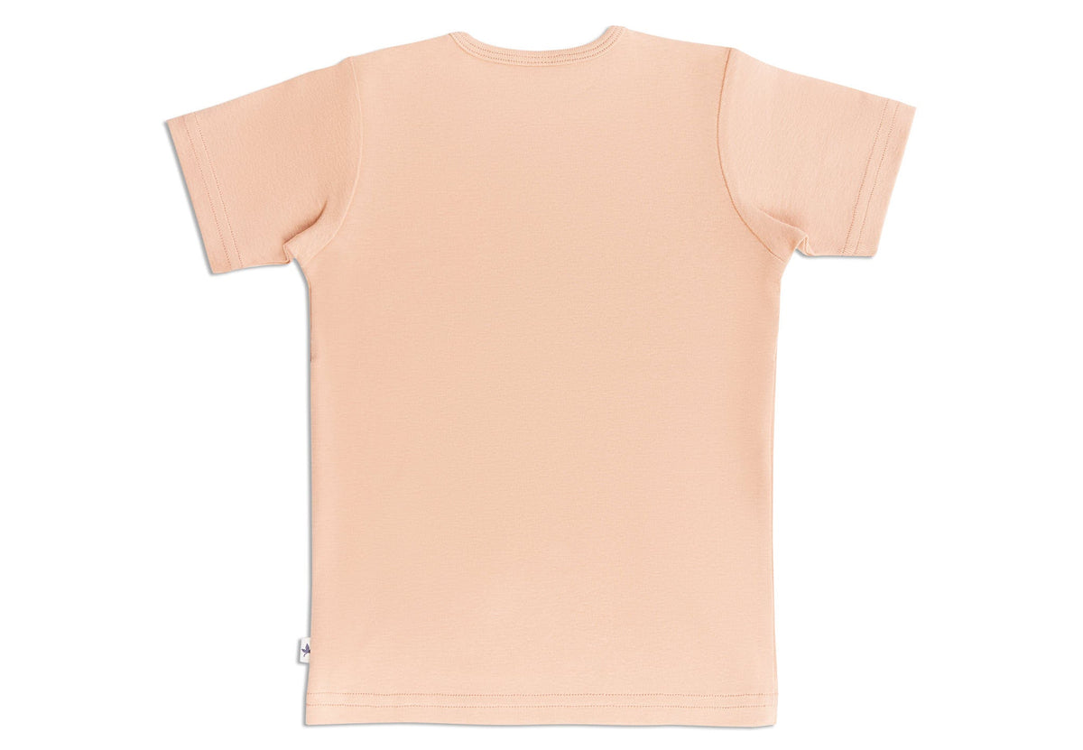 Kids' Short Sleeve Top-Café Crema — Leela Cotton, view 2