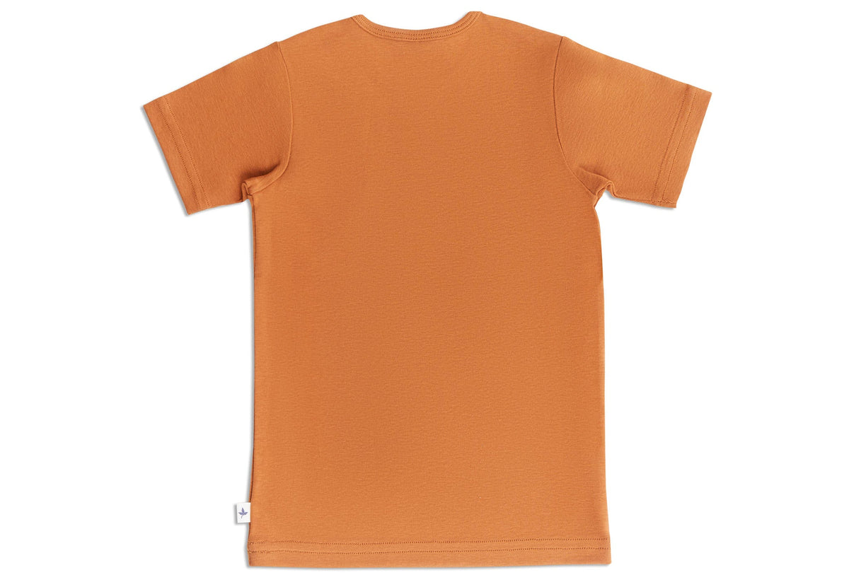 Kids' Short Sleeve Top, Mocha — Leela Cotton, view 2