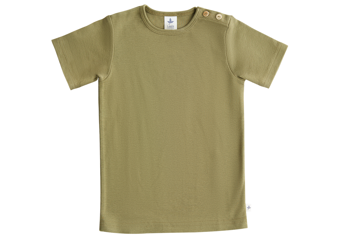 Kids' Short Sleeve Top, Olive Green