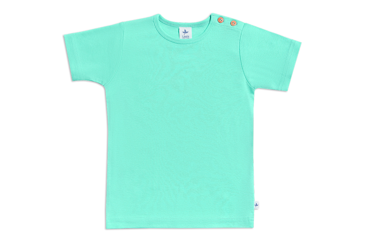 Kids' Short Sleeve Top-Turquoise — Leela Cotton