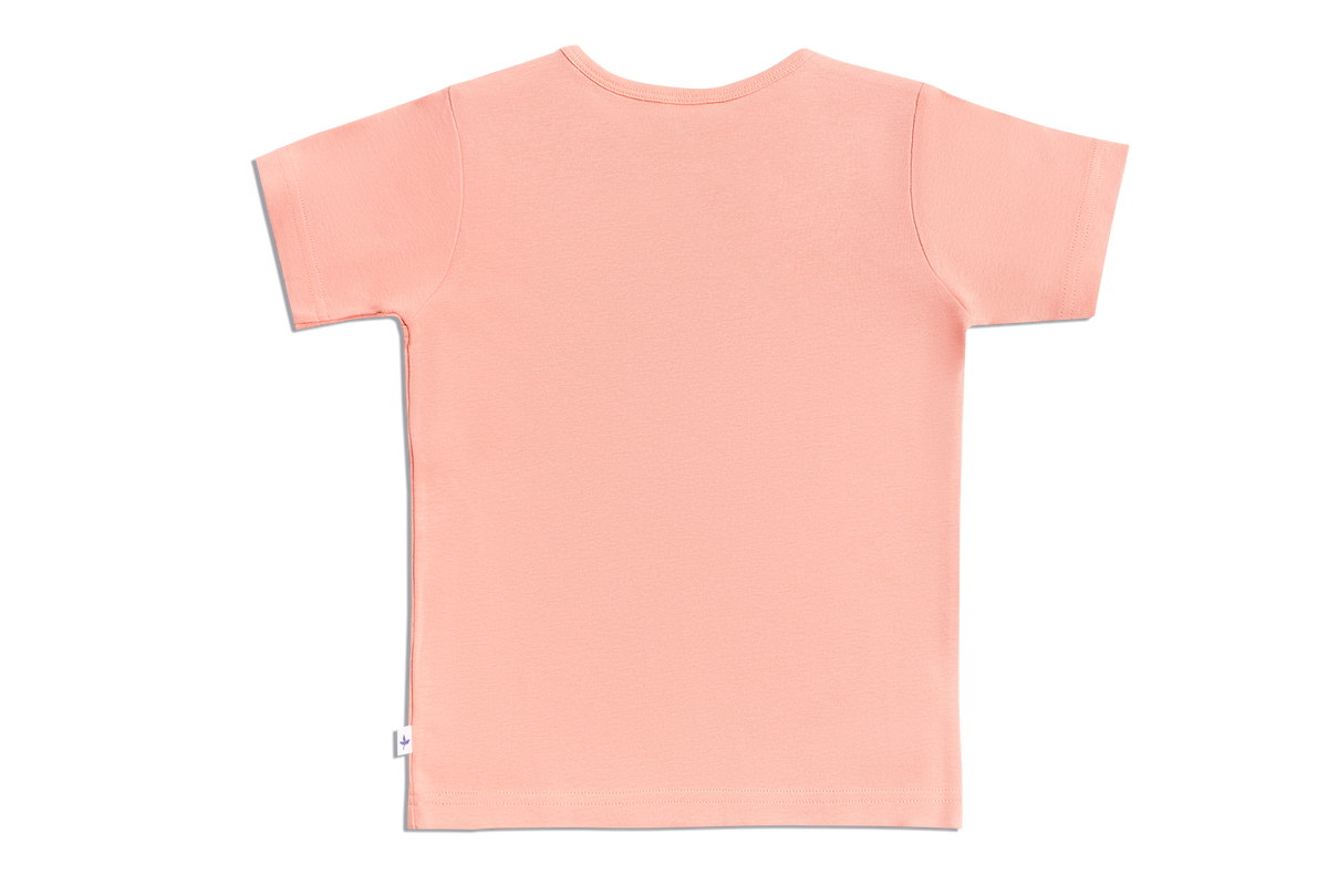 Kids' Short Sleeve Top, Dusty Pink — Leela Cotton, view 2