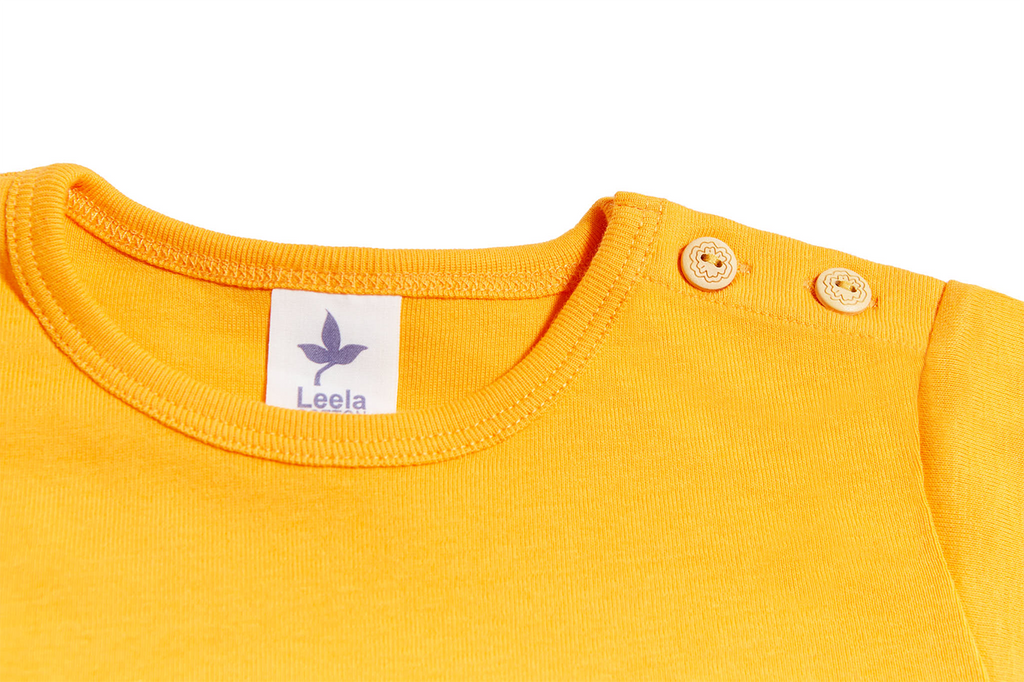 Baby Basic Short Sleeve Top, Sun Yellow