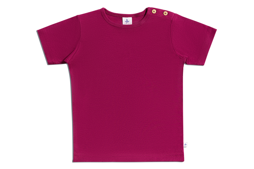 Baby Basic Short Sleeve Top, Fuchsia